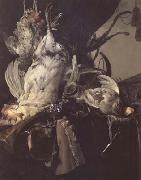 Aelst, Willem van Still Life of Dead Birds and Hunting Weapons (mk14) oil on canvas
